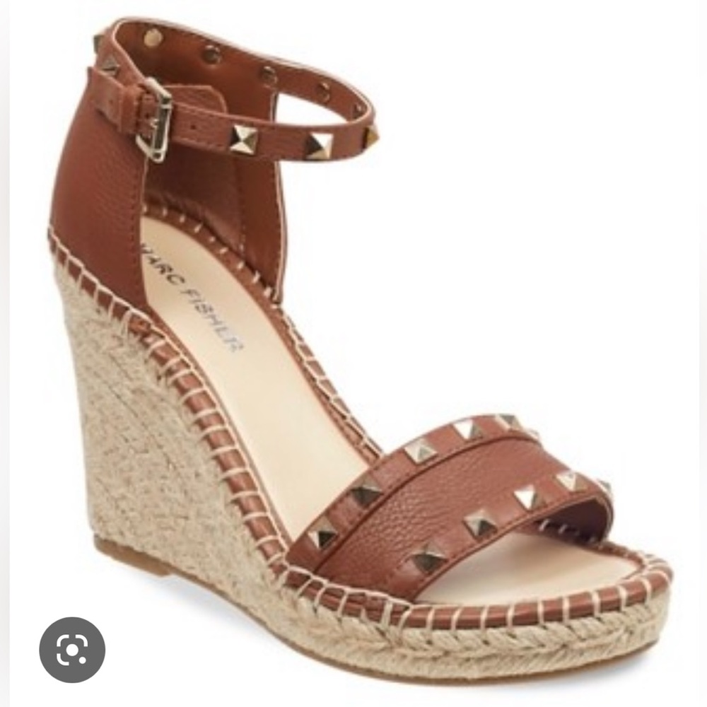 Marc Fisher Kegan Espadrille Sandal - Cognac, Size 8